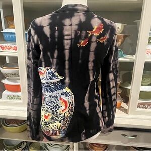 Citron Santa Monica Ginger Jar and Koi Fish Full-Zip Jacket - Size Medium